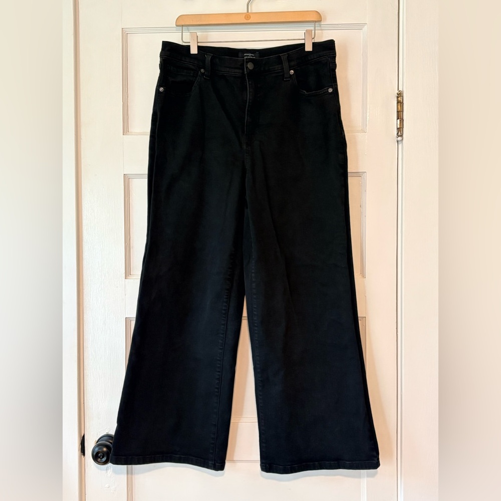 Banana Republic Black Wide-Leg Jeans